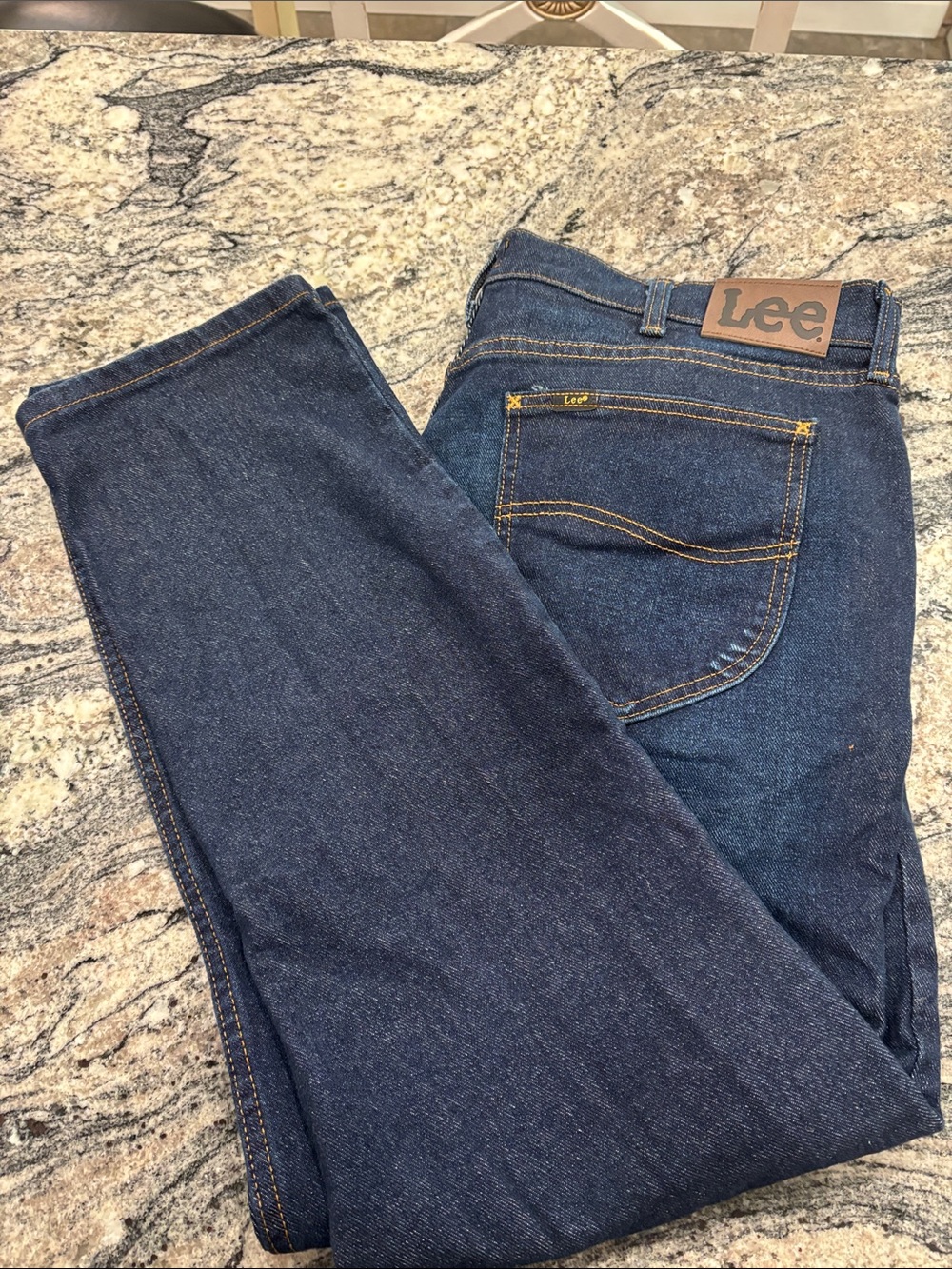 Lee Men's Straight Dark Indigo Jeans